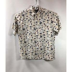 Ivy Crew Shirt Mens Size M Nautical Print casual button down sailing‎ Sailboat